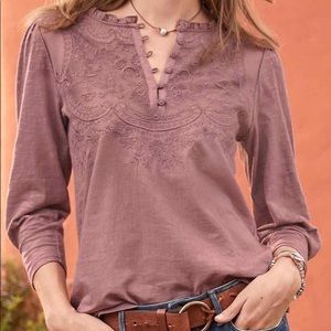 Knit Embroidered Top